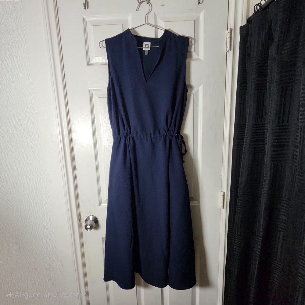 Navy Blue Sleeveless Dress